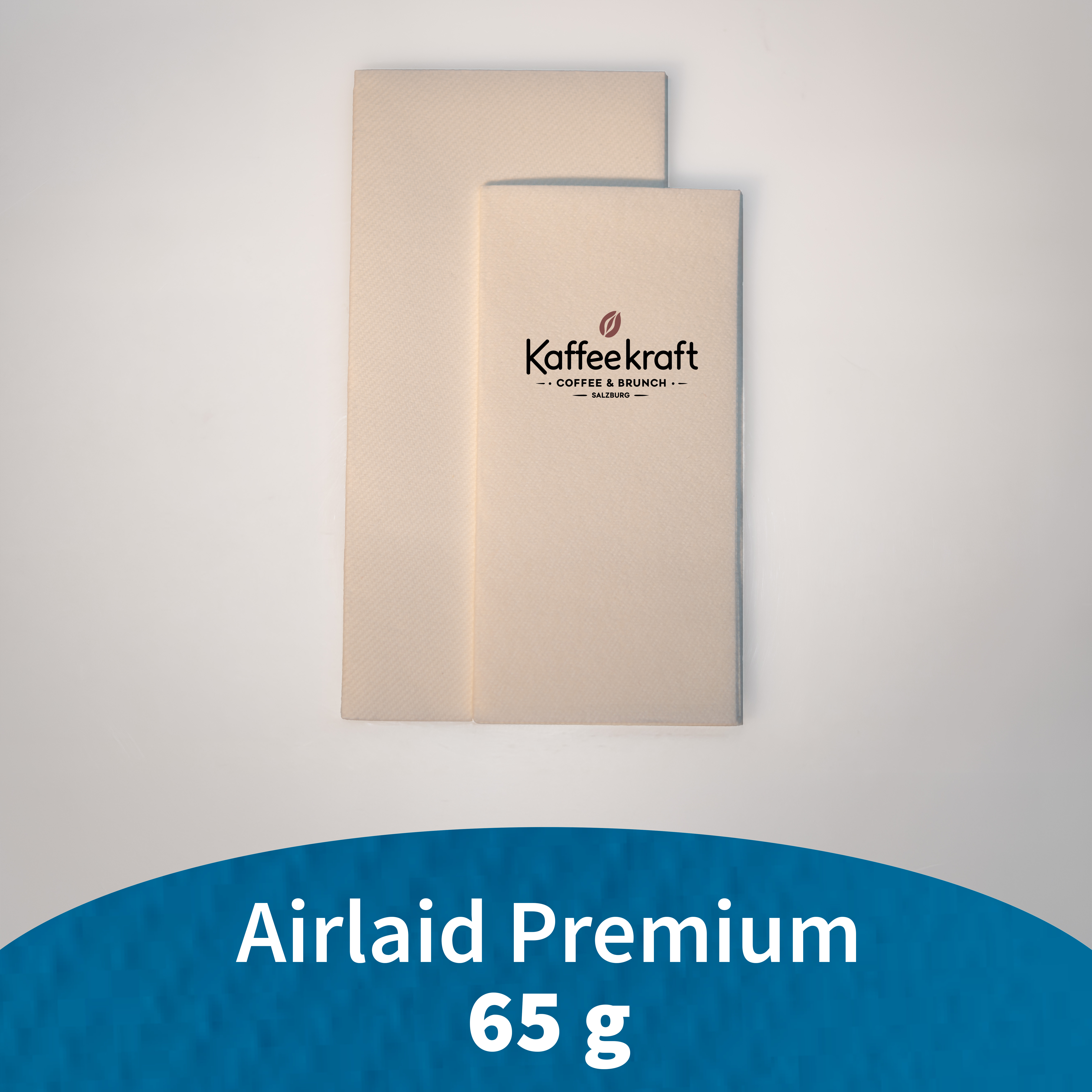Serviette Airlaid Premium 1/8 Falz, weiß